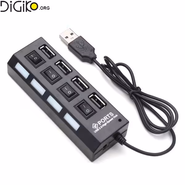 هاب USB استوک 4 پورت کلیددار