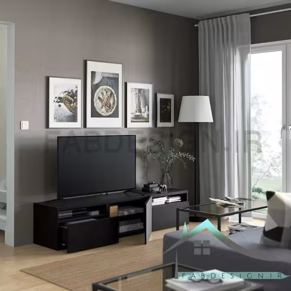 میز تلویزیون مشکی اسپرتی fabtable-312