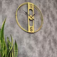 ساعت مدرن دیواری H199 فلزی با رنگ کوره ای استاتیک با سفارش سازی اندازه و رنگ