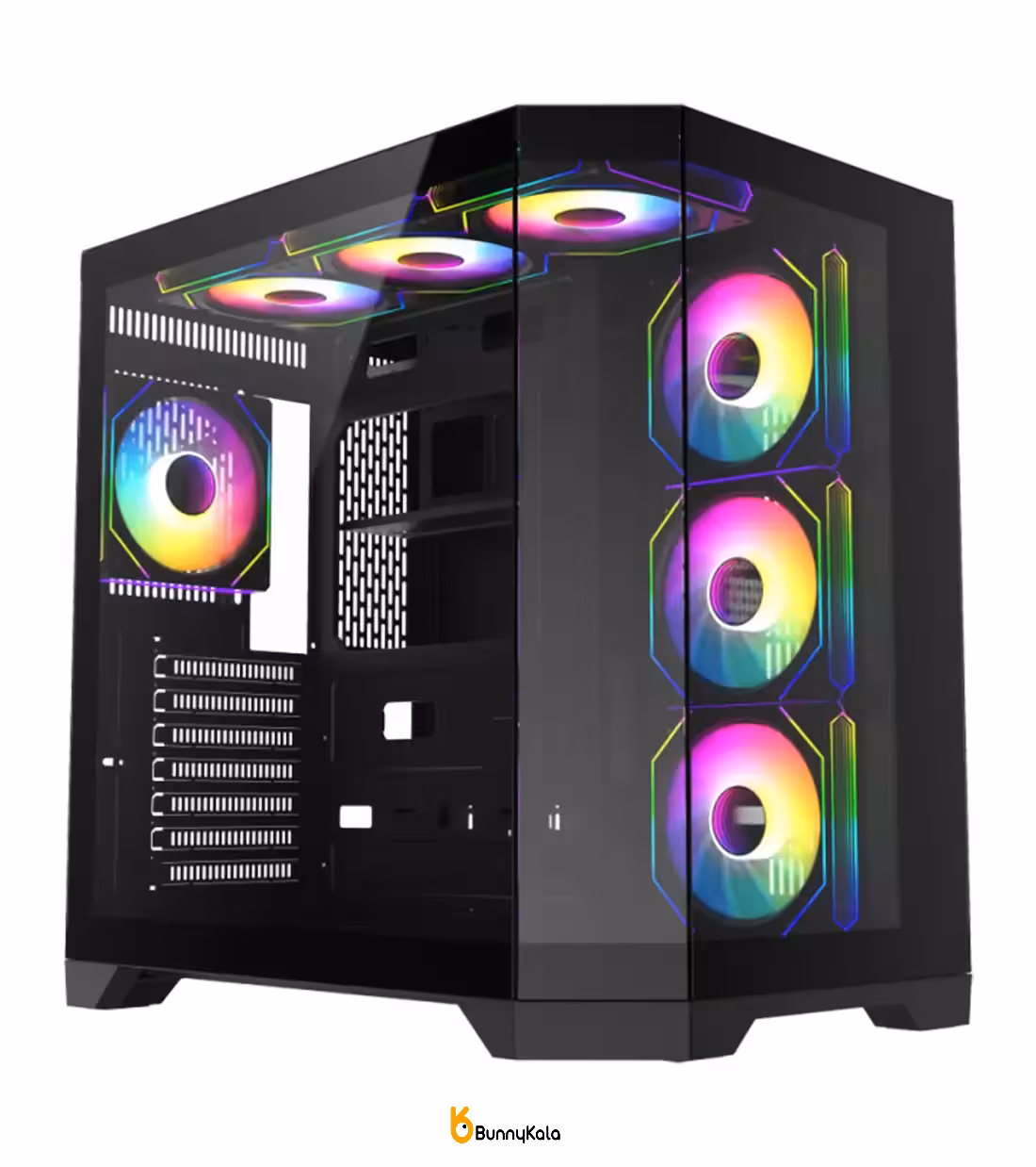 کیس کامپیوتر گیم‌ مکس مدل Hype-A ARGB Mid Tower مشکی