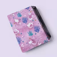 دفتر خط‌دار فانتزی پری دریایی صورتی لنگو (Lango)