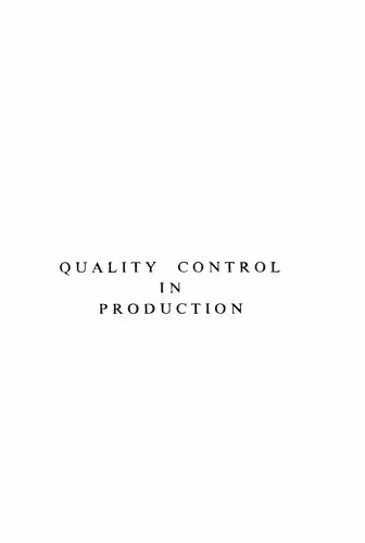 خرید و دانلود نسخه کامل کتاب Quality Control in Production