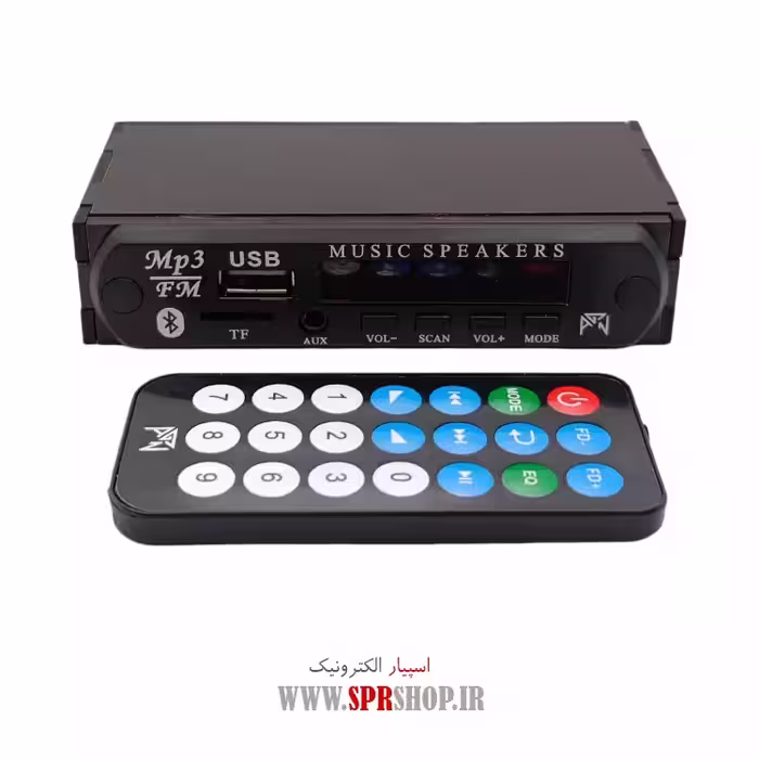 برد USB بلوتوث قابدار 12 ولت با ریموت مدل SP21