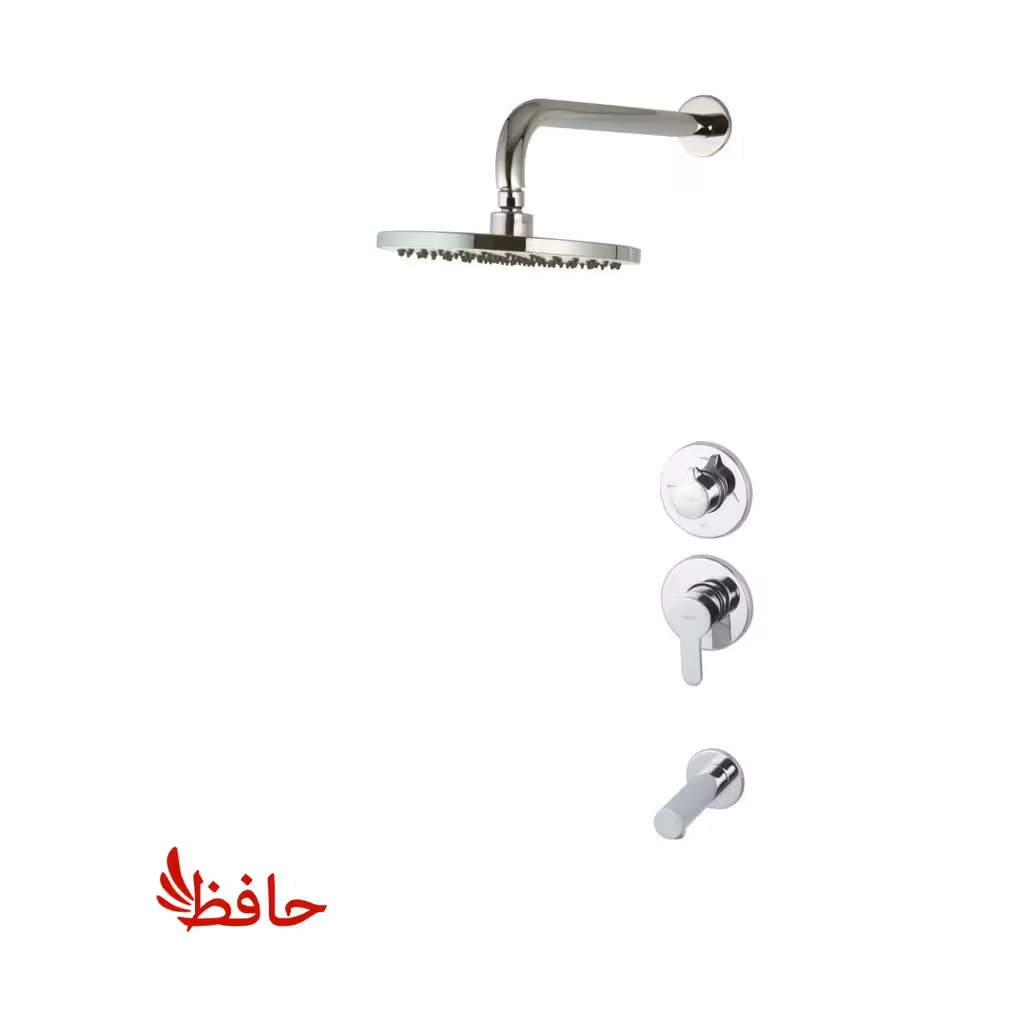 شیر حمام توکار راسان مدل ویوات تنسو کروم کلاس 2