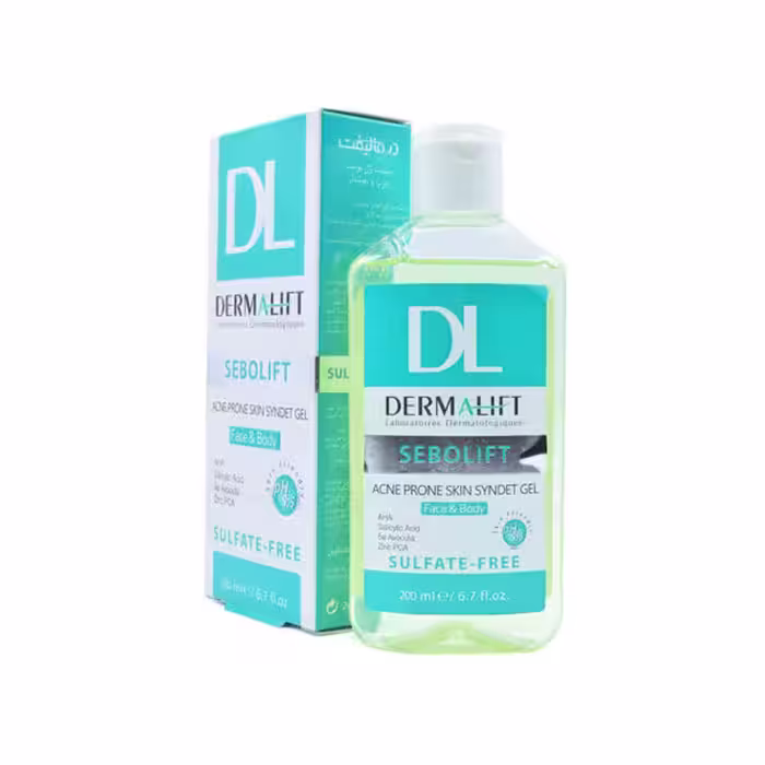 سیندت ژل پوست چرب و جوشدار سبولیفت درمالیفت Dermalift Sebolift Acne Prone Skin Syndet face & body wash Gel