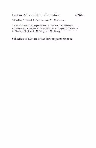 خرید و دانلود نسخه کامل کتاب Advances in Bioinformatics and Computational Biology: 5th Brazilian Symposium on Bioinformatics, BSB 2010, Rio de Janeiro, Brazil, August 31-September 3, 2010. Proceedings