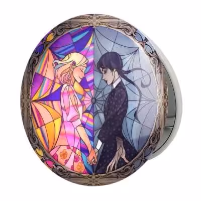 آینه جیبی خندالو طرح سریال ونزدی Wednesday مدل تاشو کد 25211