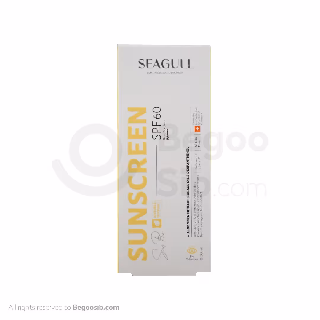 کرم ضد آفتاب بی رنگ سی گل SPF 60 مناسب انواع پوست 50 میلی لیتری