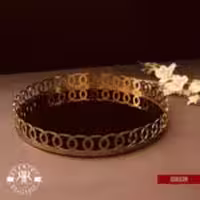 RAFI رافی  سینی گرد حلقه ای طلایی کد 339 300339GOLD