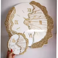 ساعت دیواری رزینی قطر60 ب همراه جاکلیدی