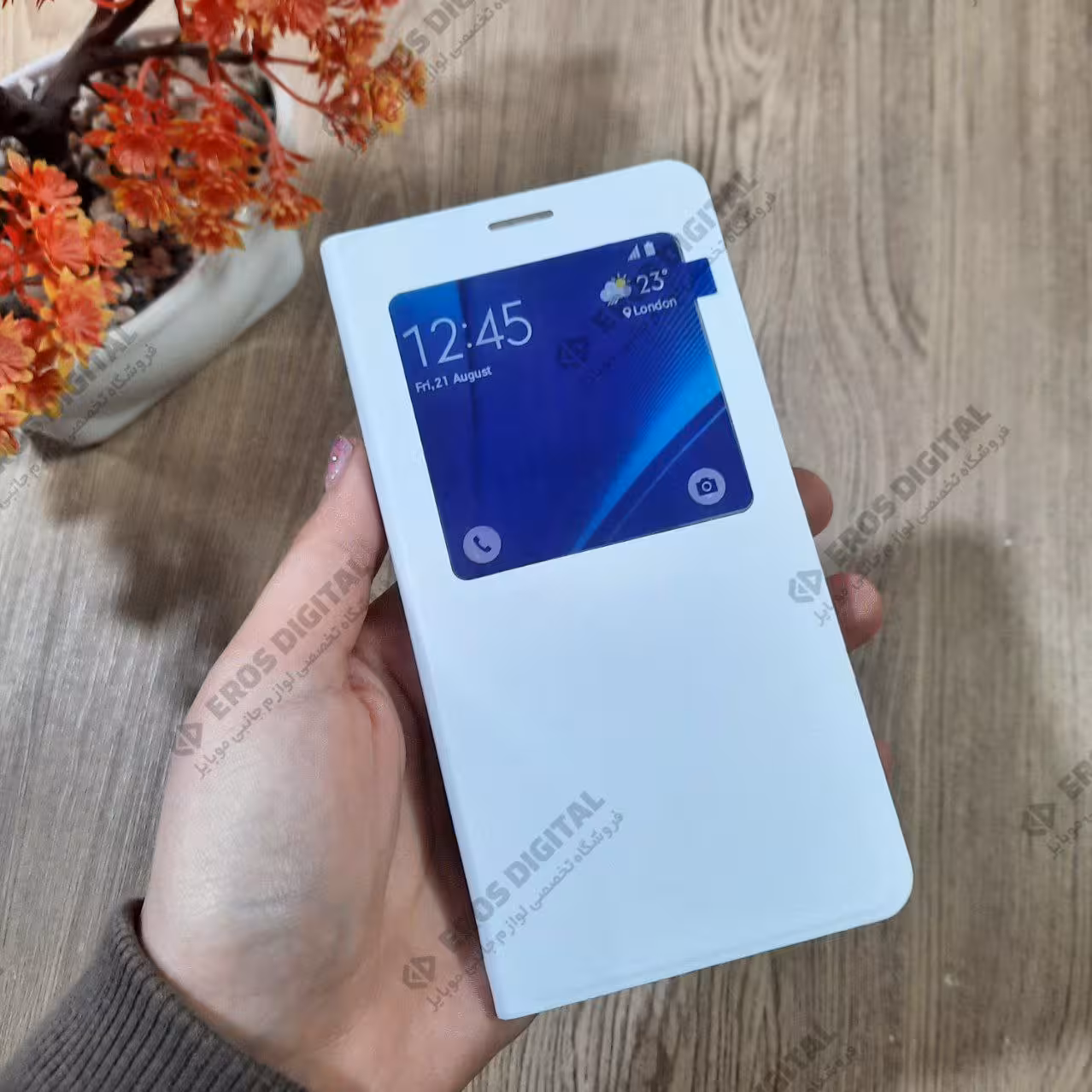 قاب گوشی Samsung galaxy Note 5 کیف کلاسوری نیلکین طرح چرم