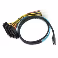 کابل تبدیل Mini SAS SFF-8087 به 4 پورت SFF-8482 29-Pin با برق 4 پین اسمارطور مدل SM91 طول 1 متر | کالا مکس