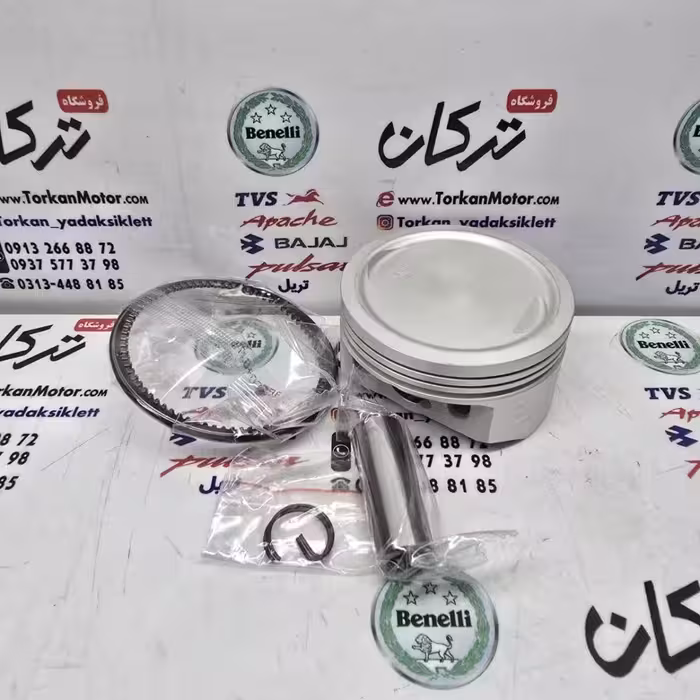 رینگ و پیستون ( پستان ) موتور مگلی 200 و تریل فلات و پرواز ( طرح CRF سی ار اف ) ( سایز 0/75 ) اصلی