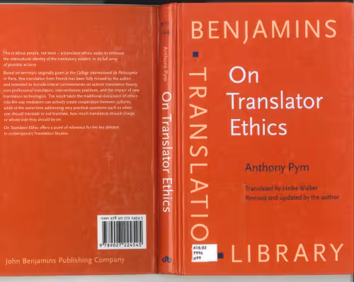 خرید و دانلود نسخه کامل کتاب On Translator Ethics: Principles for mediation between cultures