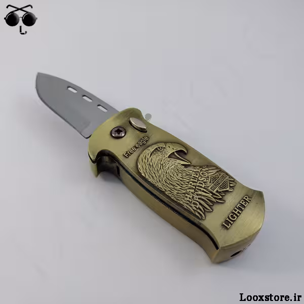 فندک چاقو دار طرح عقاب طلایی