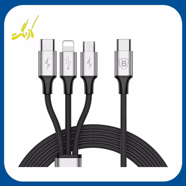 کابل تبدیل USB-C باسئوس Baseus Rapid Series 3in1