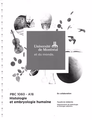 خرید و دانلود نسخه کامل کتاب PBC 1060 A - Histologie et embryologie humaine