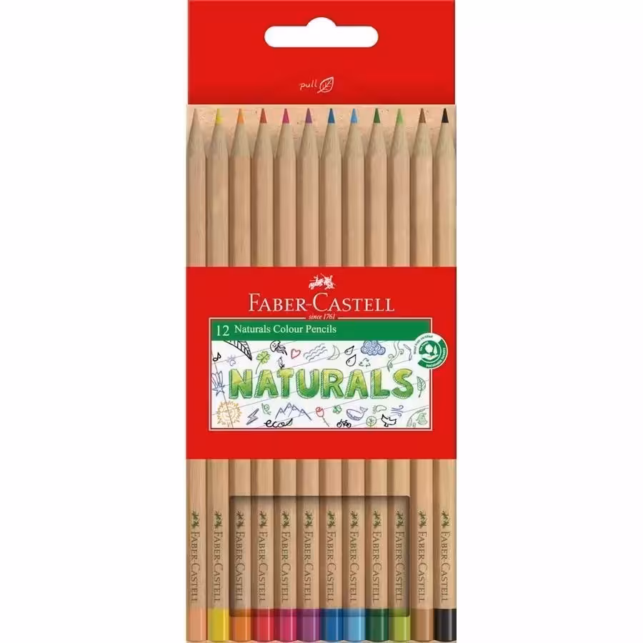 فابرکاستل مداد رنگی نچرال تخت 12 رنگ 115012 FABER-CASTELL Naturals 12 Color Pencil