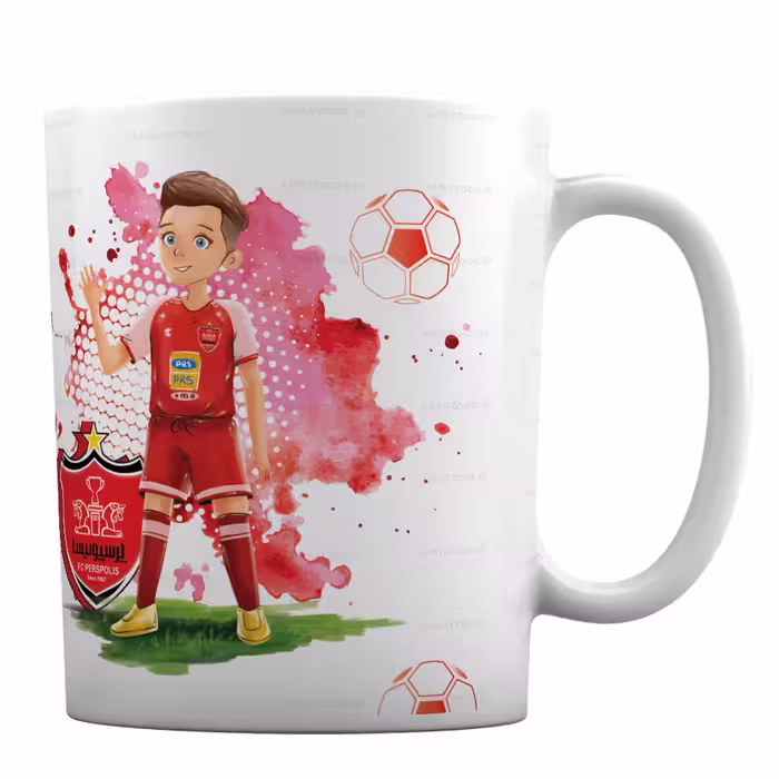 ماگ پسرانه با طرح پسر پرسپولیسی کد 227