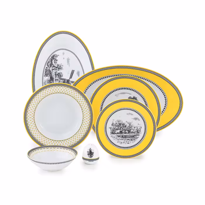 سرویس چینی 28 پارچه 6 نفره طرح ویلیج