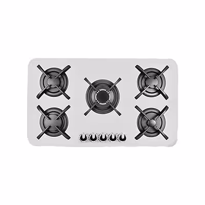 اجاق گاز صفحه‌ای امرسان مدل EG5C/8517 رنگ شیشه سفید