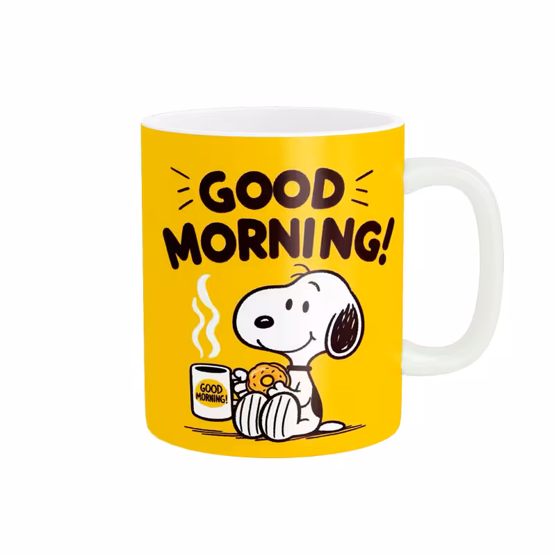 ماگ طرح کارتونی صبح بخیر اسنوپی کد 378