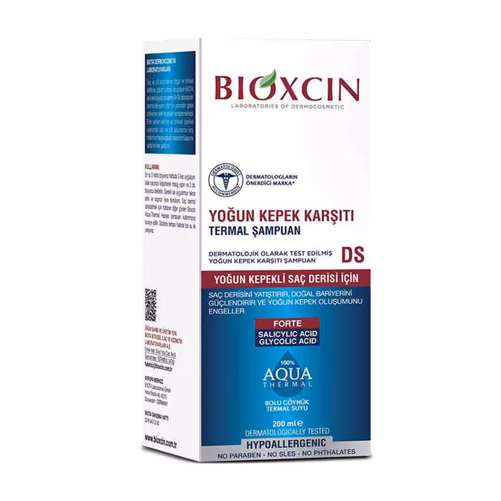 شامپو سر ضد شوره قوی بیوکسین Bioxcin Aqua Thermal مناسب انواع مو 200 میل