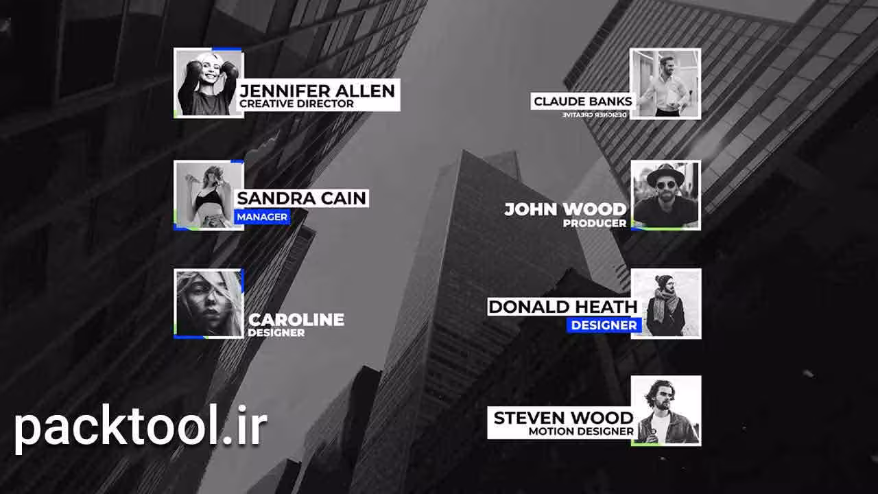 دانلود پروژه آماده قالب زیرنویس ایجاد عکس افتر افکت Lower Third photos - پک تول