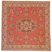 ترمه تابلوئی ابریشم کد TRTAB26 نفیس رنگ قرمز بدون آستر لایی چسب دار مخصوص قاب