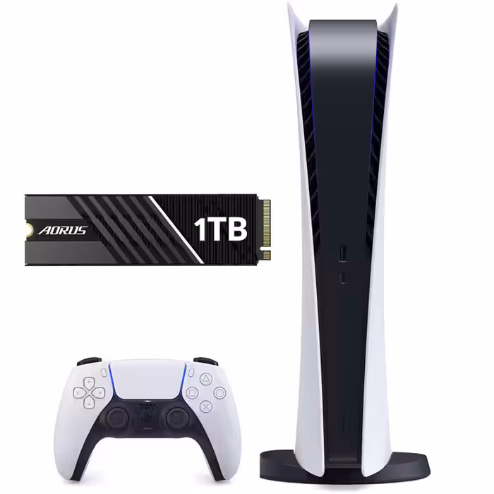 پلی استیشن 5 دیجیتال   حافظه اس اس دی با ظرفیت یک ترابایت و دارای هیت سینک