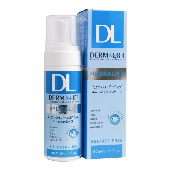فوم شست و شوی صورت هیدرالیفت درمالیفت – Dermalift Hydralift Cleansing Foam Normal To Dry Skin