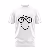 تیشرت نخ پنبه طرح دوچرخه Bike Smile