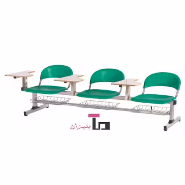 نیمکت آموزشی متال پلاست سه نفره بنیزان (آبکاری) مدل 109