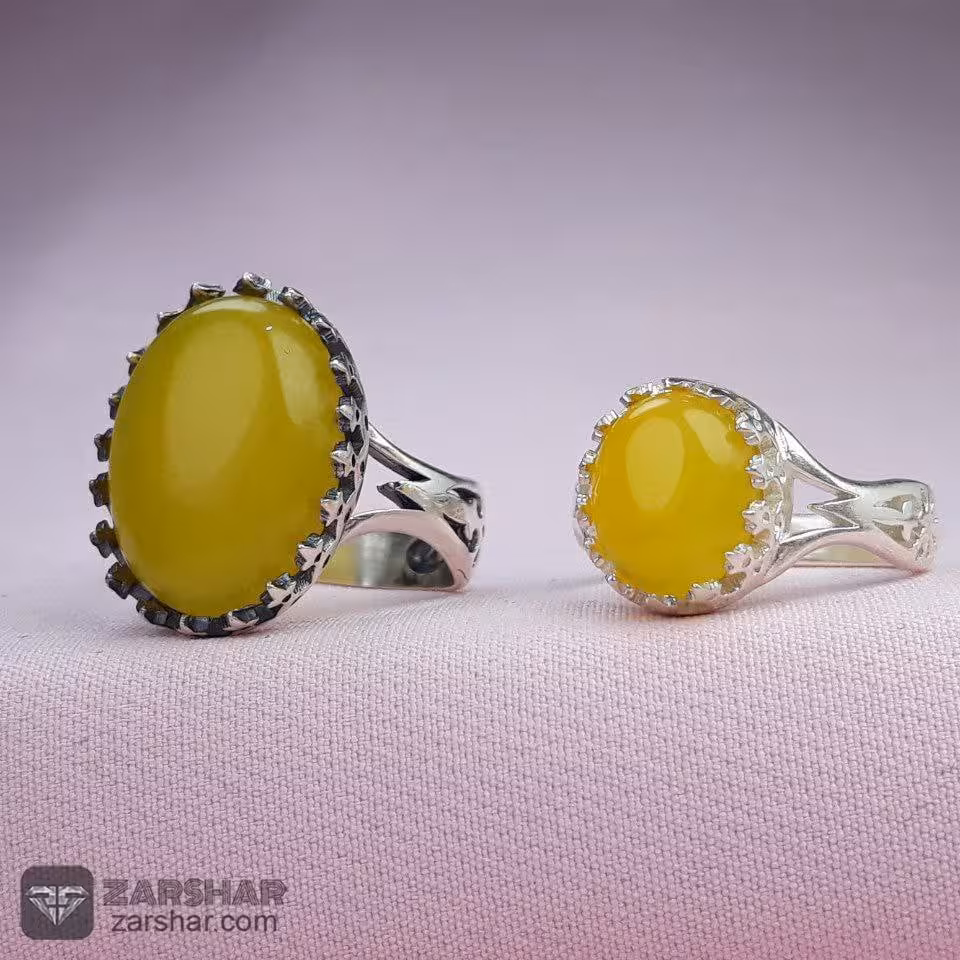 انگشتر ست مردانه و زنانه شرف الشمس طرح ارشا