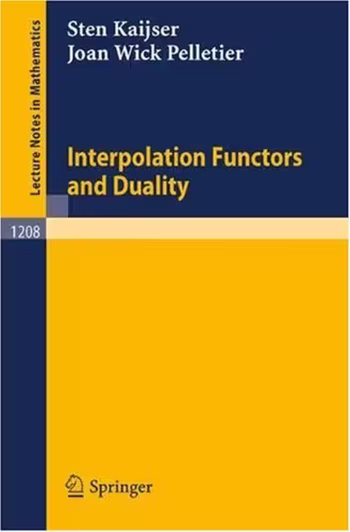 خرید و دانلود نسخه کامل کتاب Interpolation Functors and Duality