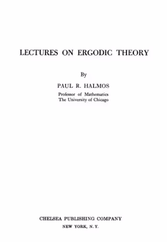 خرید و دانلود نسخه کامل کتاب Lectures on ergodic theory