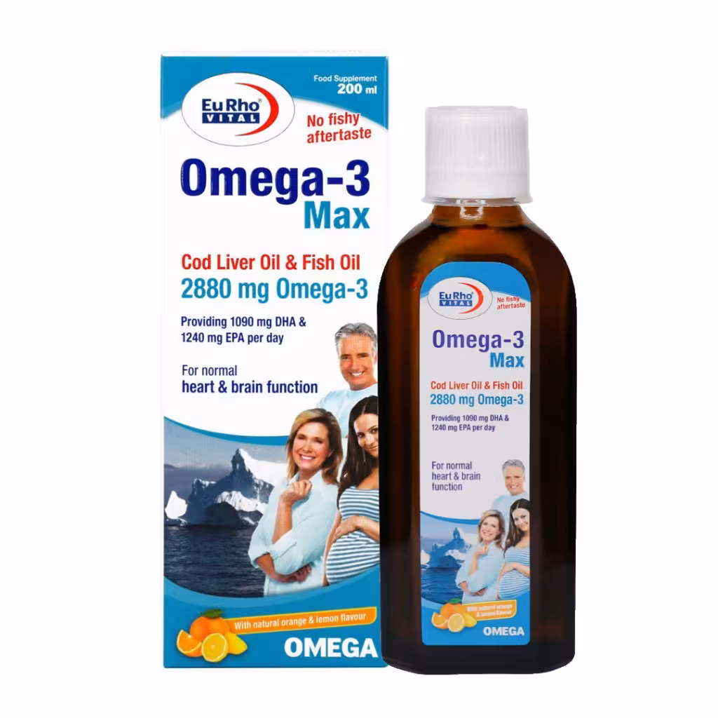 شربت امگا3 مکس یوروویتال 200 میلی لیتری