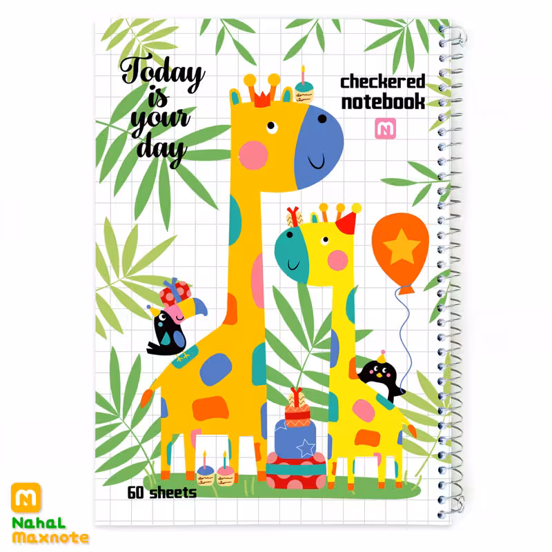 دفتر 60 برگ سیمی شطرنجی 10MM کد 3656.طرح 2