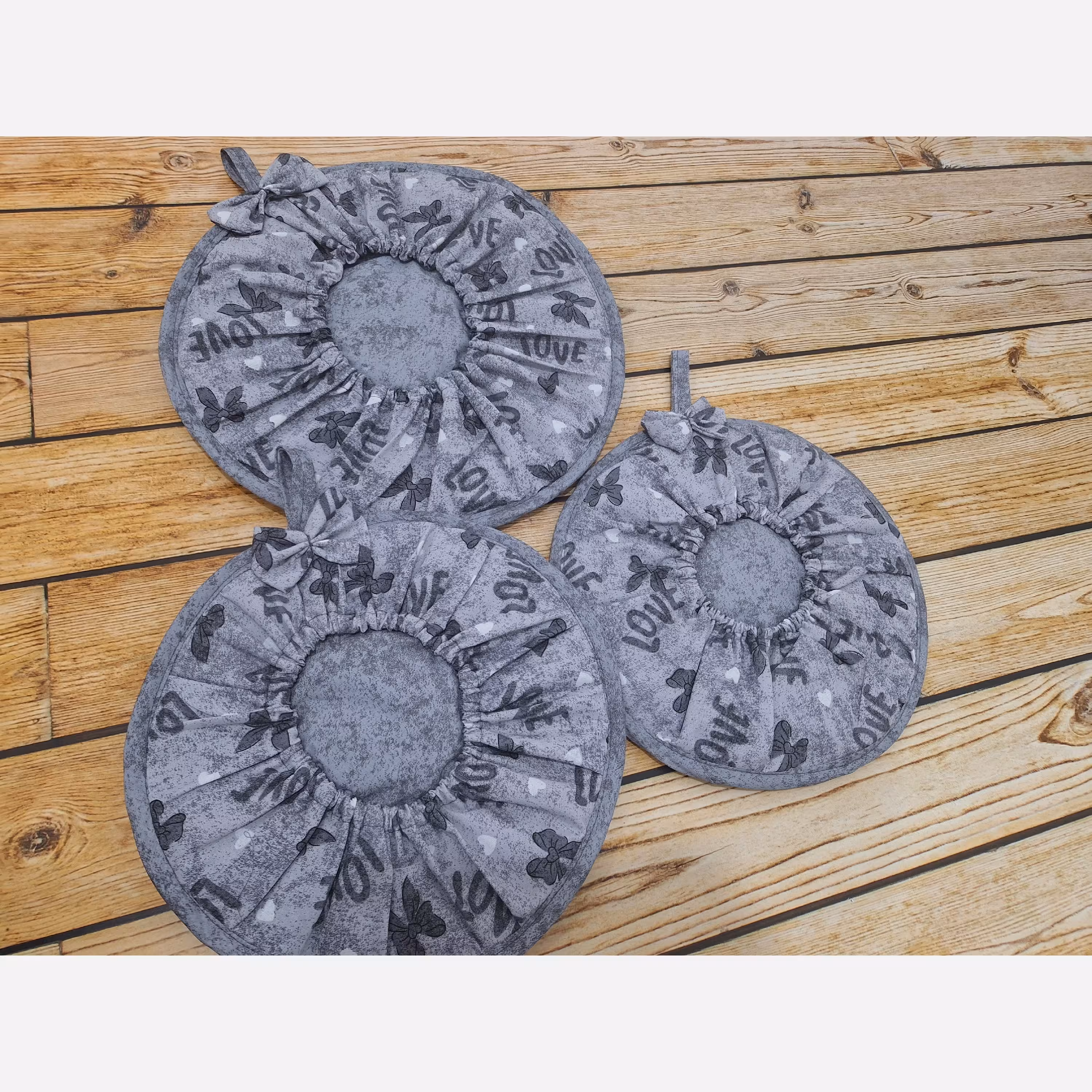 ست دمکن 3 تایی  کشی دور نوار اریب