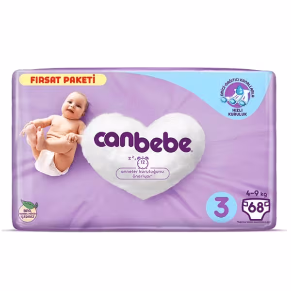 پوشک بچه جان به به سایز 3 بسته 68 عددی