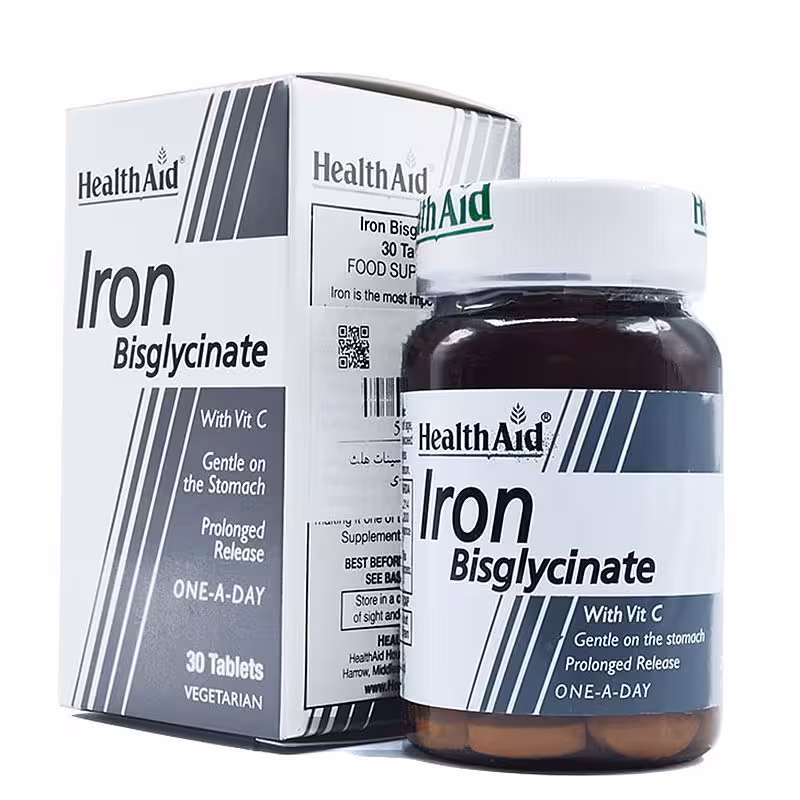 قرص آیرون بیس گلیسینات هلث اید | Iron Bisglycinate Health Aid Tablet | فارموکسین