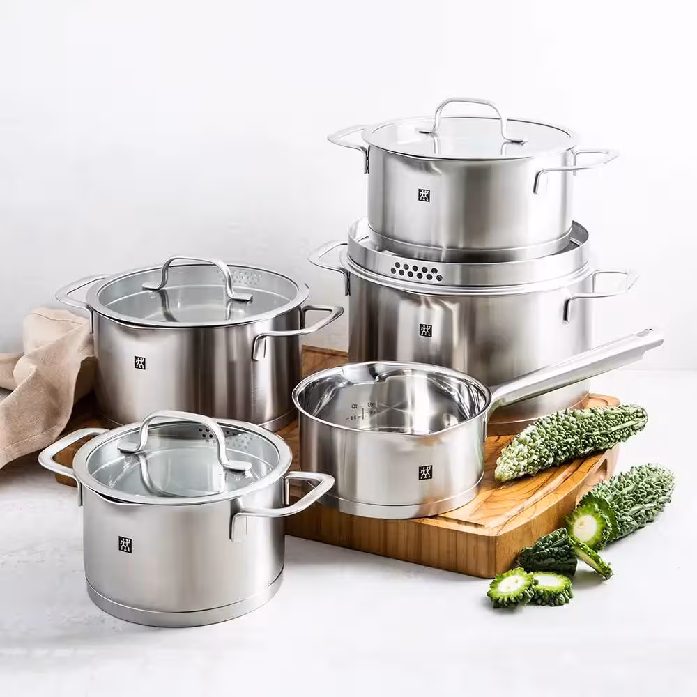 سرویس قابلمه 9 پارچه استیل زولینگ مدل تروفلو ZWILLING TRUEFLOW