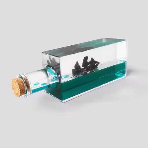 دکوری طرح بطری کشتی دزدان دریایی معلق کد Ork-542d3