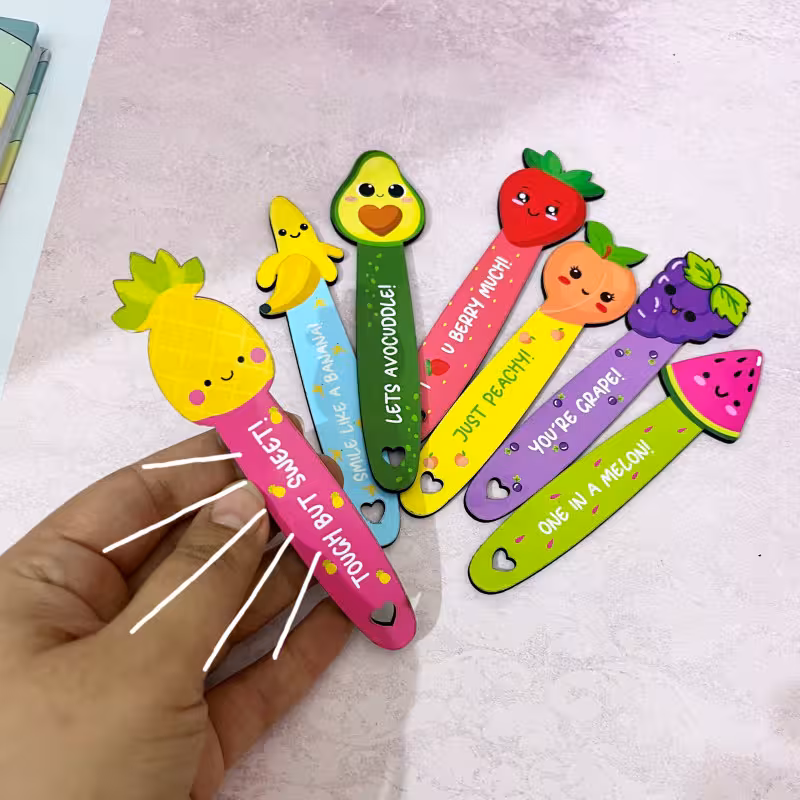 بوک مارک چوبی طرح میوه