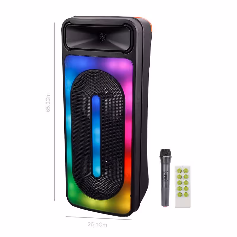 اسپیکر چمدانی بلوتوثی رم و فلش خور KTS-1762   میکروفون و ریموت کنترل