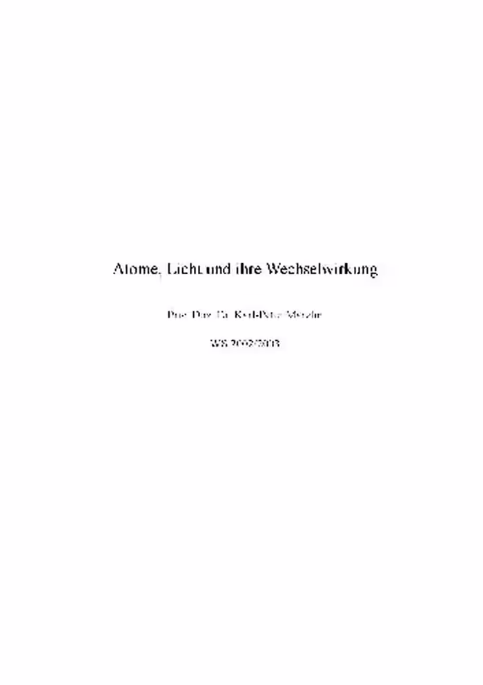 خرید و دانلود نسخه کامل کتاب Atome und Licht 001