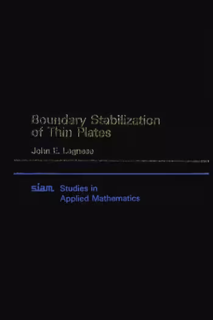 خرید و دانلود نسخه کامل کتاب Boundary stabilization of thin plates
