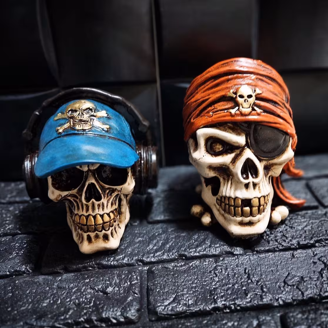 مجسمه جمجمه کله اسکلت مجموعه 2 عددی کد 1