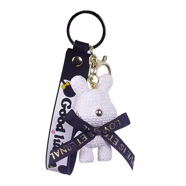 جاکلیدی سرامیکی خرگوش پاپیون دار