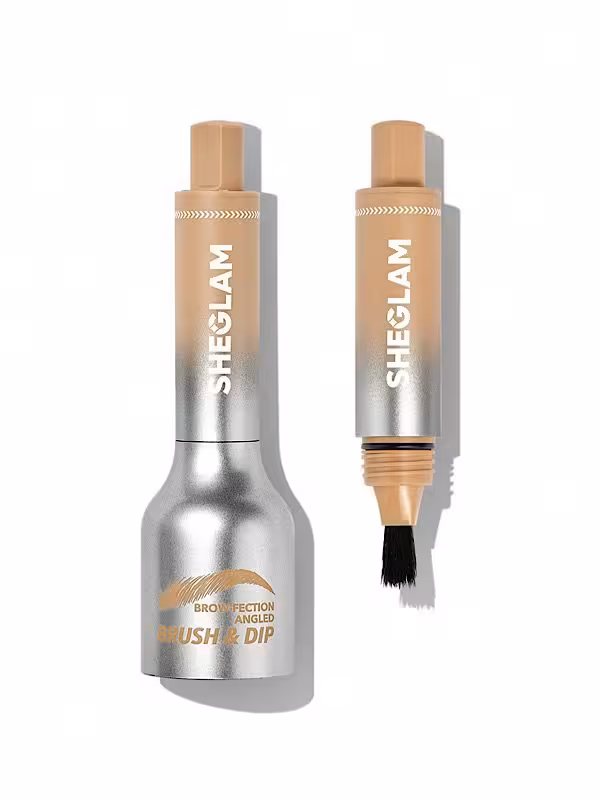 براش زاویه‌دار و ژل ابرو BROW-FECTION  رنگ Latte شیگلم SHEGLAM
